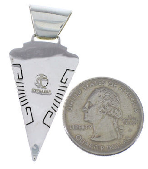 Southwest Turquoise And Sterling Silver Pendant Jewelry EX28853